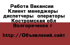 Работа Вакансии - Клиент-менеджеры, диспетчеры, операторы. Костромская обл.,Волгореченск г.